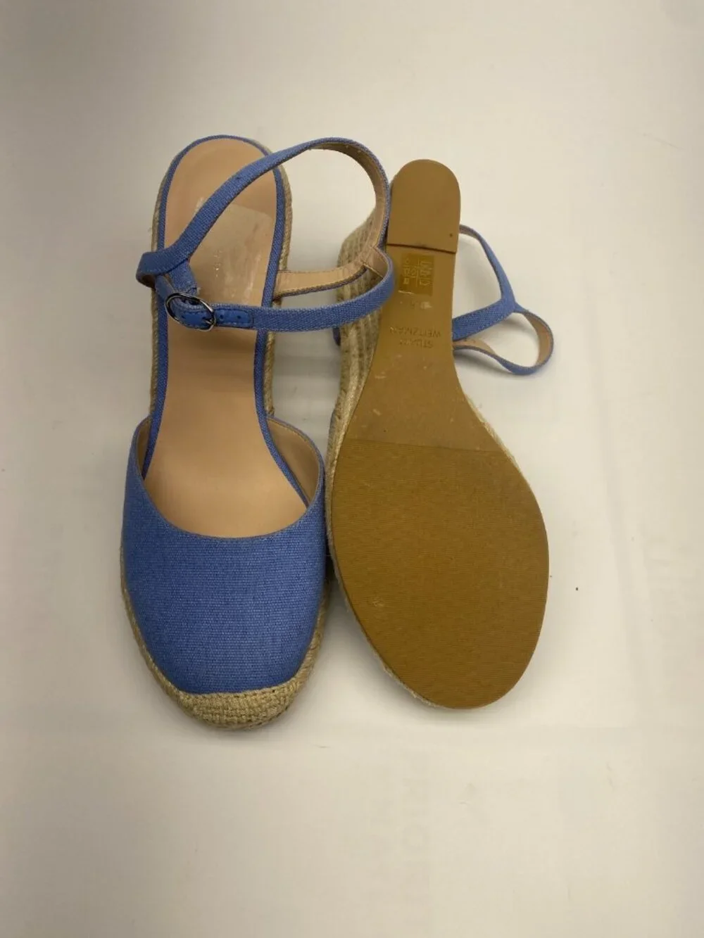 Staurat Weitzman Womens Mykonos Close Toe Espadrille Wedge Sandal Sz 9.5